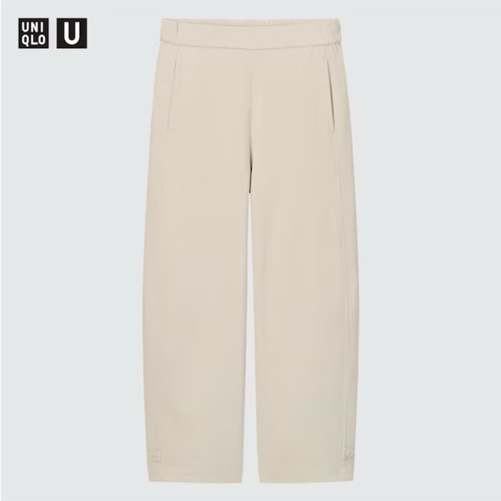 Uniqlo U Cream Wide-Leg Pants
